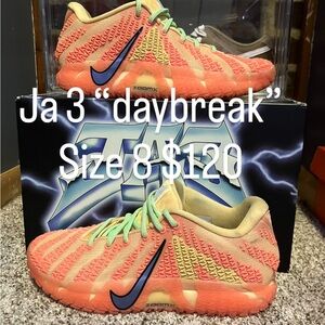 Nike Kids Ja 3 Sneakers - Orange and Green